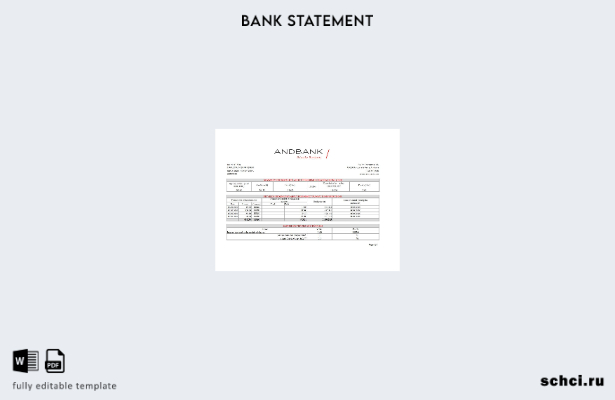 цифровая загрузка шаблона Excel банковской выписки Andorra Andbank